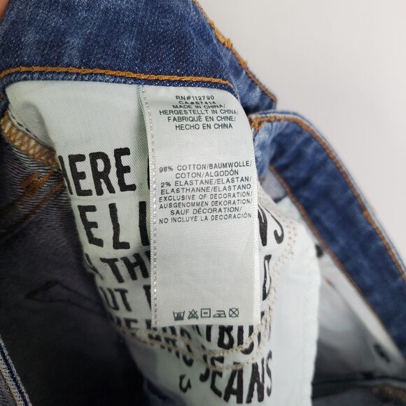 True Religion Stovepipe Deconstructed Patchwork Jeans Size 27 - Picture 9 of 9